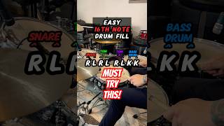 How to Play an Easy 16th Note Drum Fill drums [upl. by Randee]