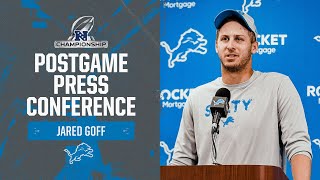 Jared Goff postgame media availability  2023 NFC Championship Lions vs 49ers [upl. by Sucram]