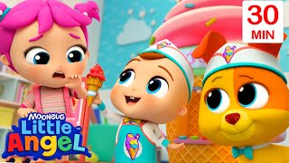 Baby Johns Colorful Ice Cream 🍨  Bingo and Baby John  Little Angel Nursery Rhymes and Kids Songs [upl. by Edahsalof994]