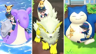 Pokémon Lets Go Pikachu amp Eevee  All Rideable Pokémon [upl. by Admama]