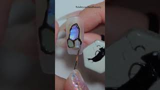 abalone shell nail shortfeed nailart nails naildesign yt ytshorts ytshortsvideo shorts nail [upl. by Ieso]