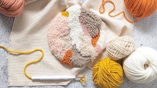 DIY Anleitung Punch Needle  Needle Punching  Rug Hooking [upl. by Joane]