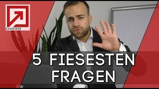 Vorstellungsgespräch  die 5 FIESESTEN Fragen  die PERFEKTEN Antworten [upl. by Nyahs335]