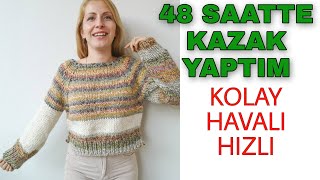 HERKES BAYILDI  Kazak Nasıl Yapılır  Karantina Kazağı  Knitting Sweaters [upl. by Jehias]