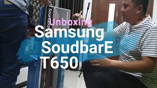 Unboxing Samsung Soundbar T650 [upl. by Ecienal]