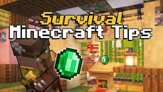 Beginner Villager Trading  Survival Minecraft Tips [upl. by Nodnrb]