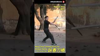 Double Sword Dummy Drills in Wing Chun [upl. by Arihaj752]