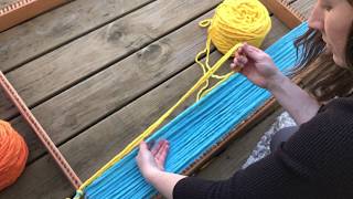 How to Weave a Rug on the CraftSanity Kindred Rug Loom [upl. by Groveman]