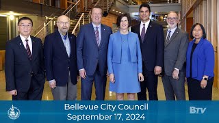 Bellevue City Council Meeting  September 17 2024 [upl. by Willette]