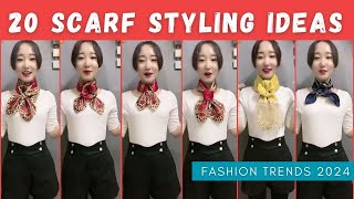 The 20 Super Ideas of Scarf Wearing for girls  Shawl Tutorial fashion shawl scarf Msbro108 [upl. by Samale202]