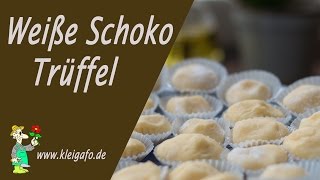 Weiße Schoko Trüffel Pralinen selber machen [upl. by Aticnemrac]