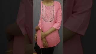 Pink Color Rayon Material Boutique kurti newcollection fashion nearnewperungalathur [upl. by Laleb]