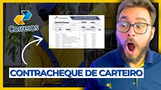 MOSTREI o SALÁRIO LÍQUIDO de um CARTEIRO em 2024  Quais os descontos  Concurso Correios [upl. by Nunes]