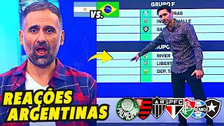 MEDO REAÇÕES DA TV ARGENTINA COM O SORTEIO DA LIBERTADORES [upl. by Kenn]