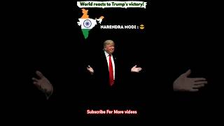 world react Donald Trump victory america donaldtrump shorts news vairalshort [upl. by Ruddy]