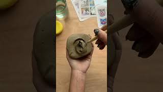 Pottd Airdry Clay Pottery Volcano Incense Burner Holder 🌋 [upl. by Tobie]