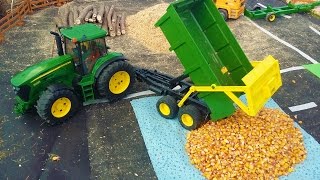 BRUDER TRACTOR RC John Deere and Combine Harvester [upl. by Bethesda433]