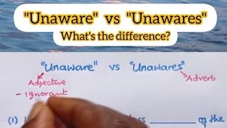 quotUnawarequot vs quotUnawaresquot whats the difference [upl. by Eanahc]