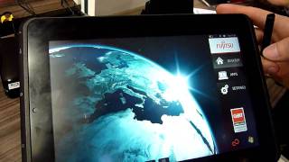 Fujitsu Q550 Tablet first Impression at Cebit 2011 [upl. by Cinamod]