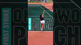 Remy Nguyen  one two punch serve and forehand cross court first strike tennis [upl. by Erehs]