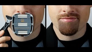 Shape the Perfect Goatee with GoateeSaver Shaving Template [upl. by Llecrup730]