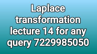 Laplace transformation  Application of ordinary differential equations lecture 15 [upl. by Donni]