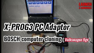 LAUNCH X431 XPROG3 PC Adaptor  BOSCH Computer cloning Volkswagen 9gv [upl. by Ginny822]