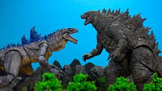 LEGENDARY GODZILLA VS ZILLA an epic battle Stop Motion [upl. by Oluas]