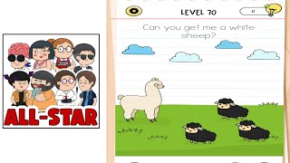 Brain test all star level 70 can you get me a white sheep [upl. by Avi326]