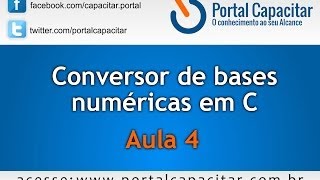 Conversor de bases numéricas em C  Aula 4 [upl. by Etom]