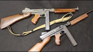 AutoOrdnance SemiAuto Thompson vs Original M1A1 SMG [upl. by Almena649]