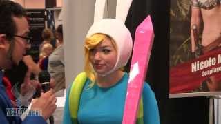 Destiny Nickelsen  FIONNA of Adventure Time Cosplay at Boston Comic Con [upl. by Odrude]