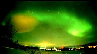 First Aurora of Year 2016 in Abisko Sweden [upl. by Llehsem]