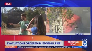 San Bernardino resident recalls harrowing initial moments after Edgehill Fire broke out [upl. by Shinberg524]