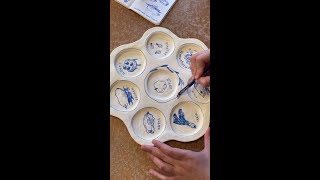 How to use underglaze pencil ❤️ frankceramics [upl. by Atikihc]