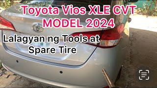 Toyota Vios XLE cvt 2024  tools and spare tire [upl. by Colin]