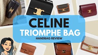 CELINE TRIOMPHE Handbag Review ❤️❤️❤️ Celine triomphe bag review  LUXURY handBAGS [upl. by Laure]