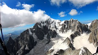 Parapente  Tour du Mont Blanc et rentrée au Salève [upl. by Noraa]