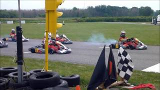 Parilla leopard IAME Dragon vs Rotax standing start [upl. by Nnylarej184]