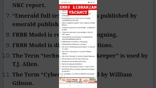 emrsvacancy2024 EMRS LIBRARIANEMRS LIBRARIAN VACANCYEMRS LIBRARIAN [upl. by Ayik462]