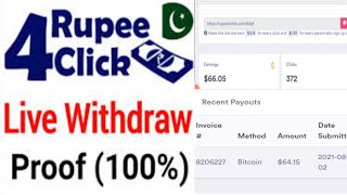 Rupee4click  Make 680 withdrawal Bitcoin Proof  How to Rupee 4 click Earnings start 1000 Daily [upl. by Aitahs917]