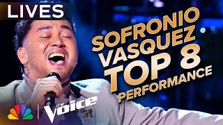 Sofronio Vasquez Performs quotIf I Can Dreamquot  The Voice Lives  NBC [upl. by Nahpos]