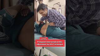 Prolapsed intervertebral Disc adjustment by HVLT technique shorts drrajeshsharmapt [upl. by Doone10]