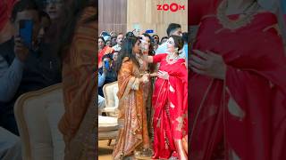 Nita Ambani FIXES Isha Ambanis hair amp tells her to sit next to Mukesh Ambani at the mass wedding [upl. by Norrehs651]