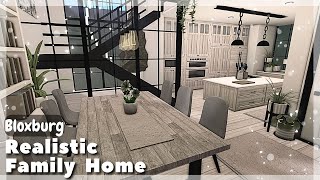 BLOXBURG Realistic Family 2Story Home Speedbuild interior  full tour Roblox House Build [upl. by Cuttler]