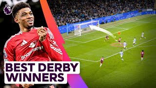 Best Winning Goals in Premier League Derbies [upl. by Enogitna854]