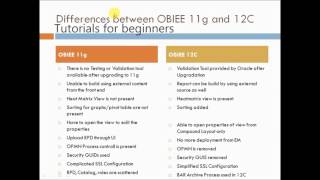 Differences between OBIEE 11g and 12c [upl. by Eelac616]