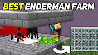 BEST ENDERMAN XP FARM in Minecraft Bedrock 121 [upl. by Asik402]