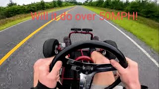 Fully Built Go Kart Top Speed Test Round 2 [upl. by Olodort139]