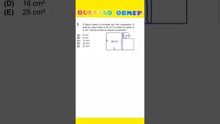 OBMEP  Qual é a área do quadrado [upl. by Norod]